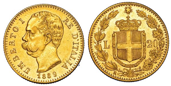 REGNO D'ITALIA. UMBERTO I DI SAVOIA, 1878-1900. 20 Lire 1889.