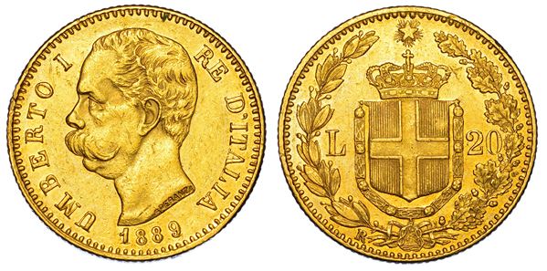 REGNO D'ITALIA. UMBERTO I DI SAVOIA, 1878-1900. 20 Lire 1889.