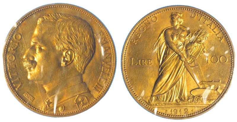 REGNO D'ITALIA. VITTORIO EMANUELE III DI SAVOIA, 1900-1946. 100 Lire 1912. Aratrice.  - Asta Numismatica - I - Cambi Casa d'Aste