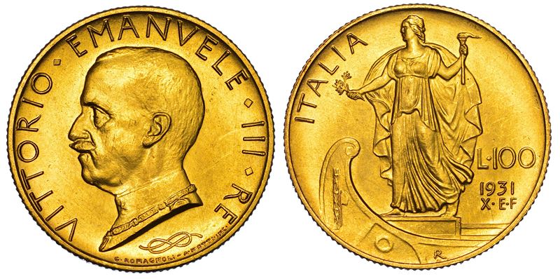 REGNO D'ITALIA. VITTORIO EMANUELE III DI SAVOIA, 1900-1946. 100 Lire 1931/A. X. Italia su prora.  - Asta Numismatica - I - Cambi Casa d'Aste