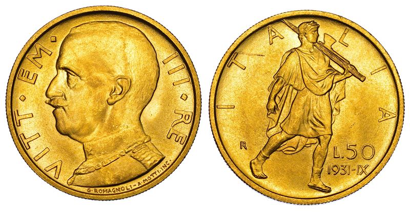 REGNO D'ITALIA. VITTORIO EMANUELE III DI SAVOIA, 1900-1946. 50 lire 1931/A. IX. Littore.  - Asta Numismatica - I - Cambi Casa d'Aste