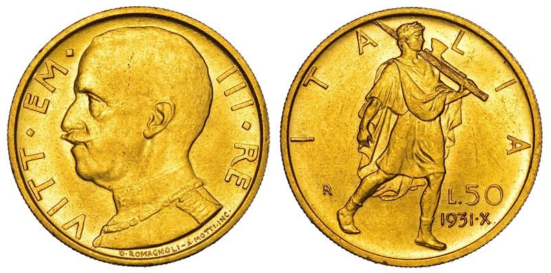 REGNO D'ITALIA. VITTORIO EMANUELE III DI SAVOIA, 1900-1946. 50 lire 1931/A. X. Littore.  - Asta Numismatica - I - Cambi Casa d'Aste