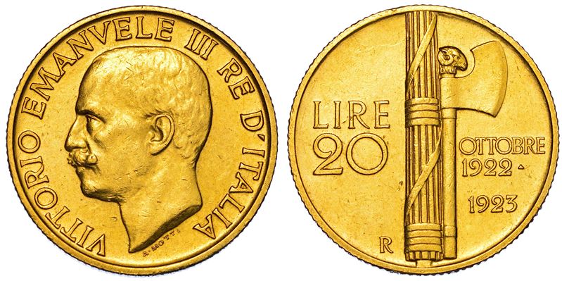 REGNO D'ITALIA. VITTORIO EMANUELE III DI SAVOIA, 1900-1946. 20 Lire 1923. Fascetto.  - Asta Numismatica - I - Cambi Casa d'Aste