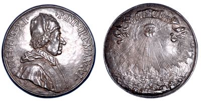 Stato Pontificio. Clemente XI (giovanni Francesco Albani), 1700-1721. Medaglia in Argento A. I. E...