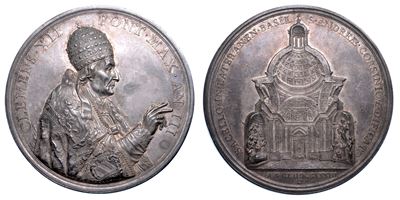 Stato Pontificio. Clemente XII (lorenzo Corsini), 1730-1740. Medaglia in Argento 1733/a. III. Cos...