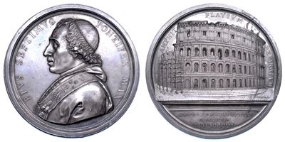 Stato Pontificio. Pio VII (barnaba Chiaramonti), 1800-1823. Medaglia in Argento 1807. Lavori di R...