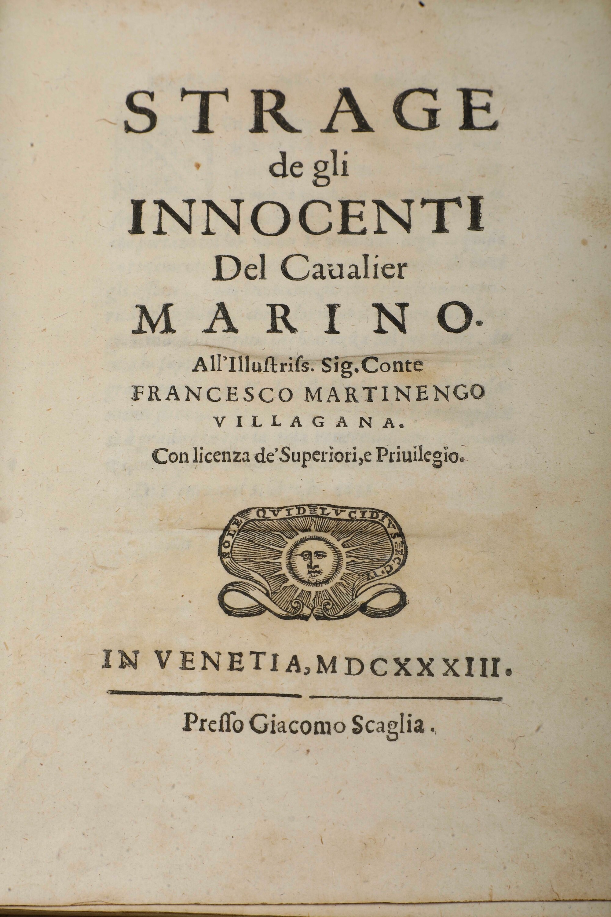 Marino Giovan Battista (1569-1625) Strage degli Innocenti Venezia, Scaglia, 1633