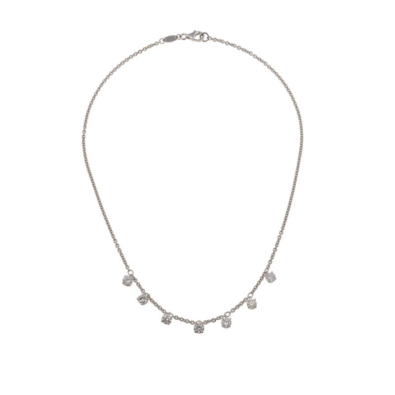 Brilliant-cut diamonds and gold necklace  - Auction Fine Jewellery - Cambi Casa d'Aste