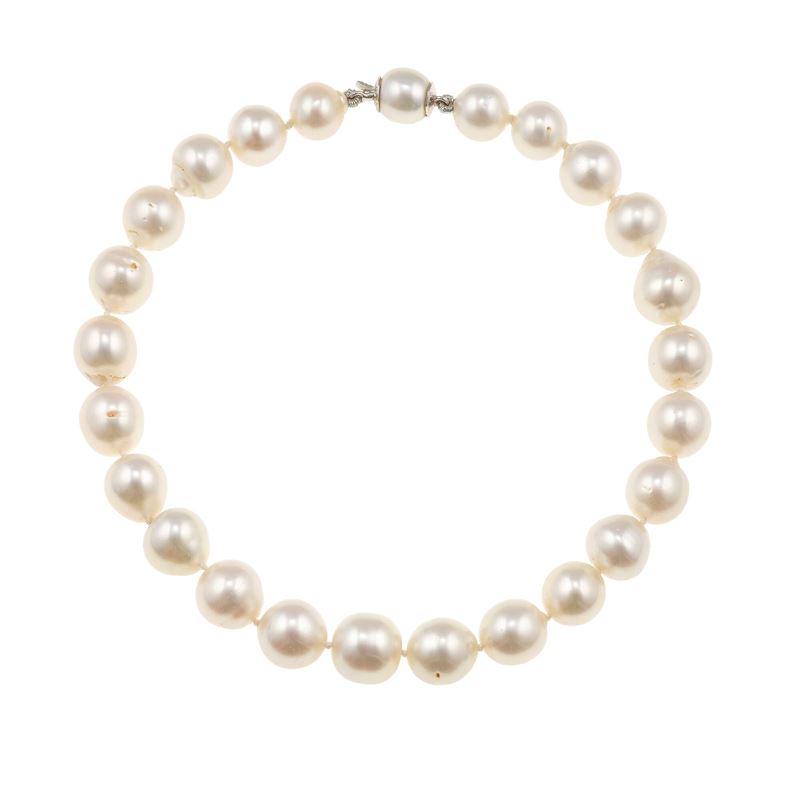 Girocollo con perle coltivate  - Asta Fine Jewellery - Cambi Casa d'Aste