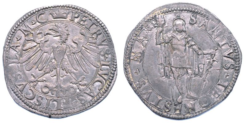 MESSERANO. PIER LUCA FIESCHI II, 1528-1548. Testone.  - Asta Numismatica - I - Cambi Casa d'Aste