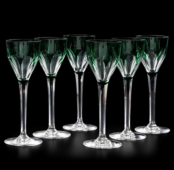 Dodici calici “Bristol” Francia, Manifattura Saint Louis, seconda metà del XX secolo 