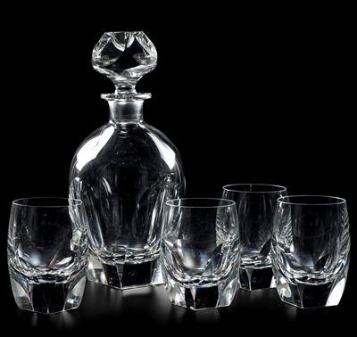 Sei Bicchieri e un Decanter “bar” da Whisky Boemia, Manifattura Moser, XX Secolo