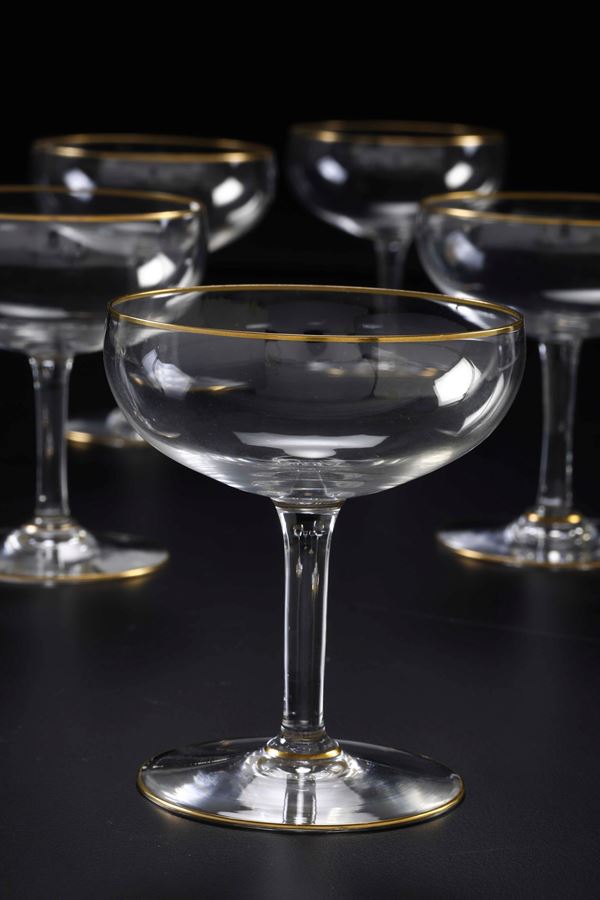 Sedici coppe da champagne, XX secolo.