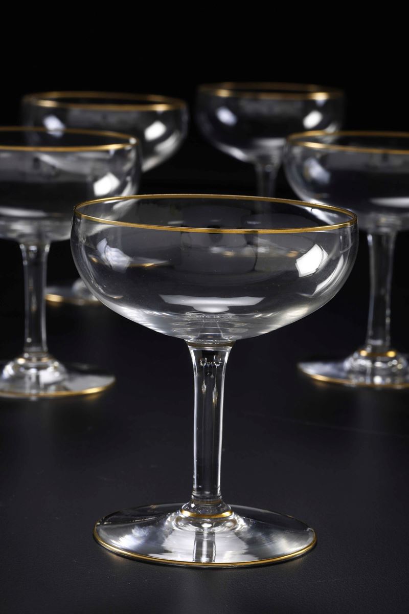 Sedici coppe da champagne, XX secolo.  - Asta Arredi per la Tavola - Cambi Casa d'Aste
