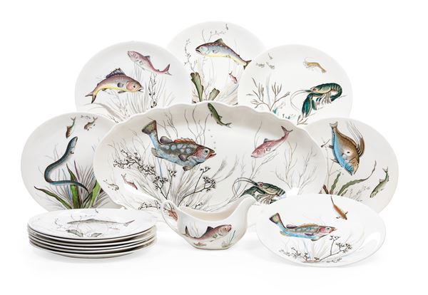 Servizio da pesce “Fish” Inghilterra, Manifattura Johnson Bros, terzo quarto del XX secolo