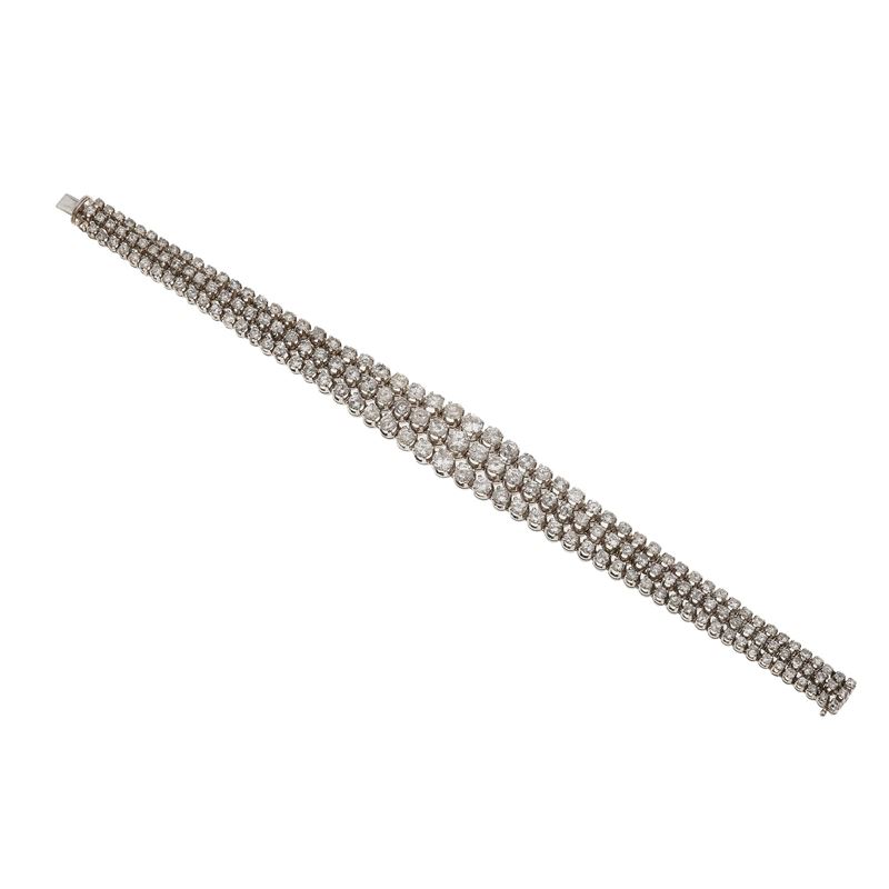 Diamond and gold bracelet. One missing diamond  - Auction Fine Jewellery - Cambi Casa d'Aste
