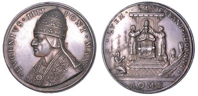 Stato Pontificio. Eugenio IV (gabriele Condulmer di Venezia), 1431-1447. Medaglia di Restituzione...
