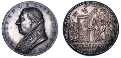Stato Pontificio. Alessandro Vi (rodrigo De Borja di Jàtiva), 1492-1503. Medaglia di Restituzione...