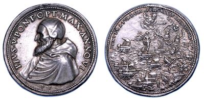 Stato Pontificio. Pio V (antonio Ghislieri), 1566-1572. Medaglia in Argento A. Vi. Ricordo della ...
