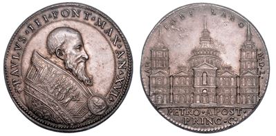 Stato Pontificio. Paolo III (alessandro Farnese), 1534-1549. Medaglia in Argento A. XVI. i Lavori...