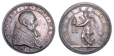 Stato Pontificio. Innocenzo IX (giovanni Antonio Facchinetti De Nuce), 3 Novembre - 30 Dicembre 1...