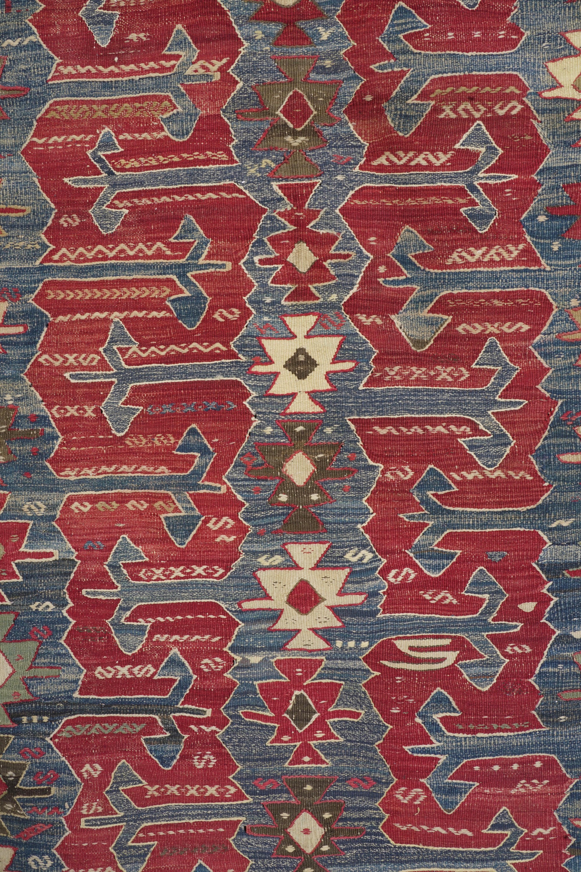 Kilim Caucasico, seconda metà del XIX secolo, cm 200 x 340