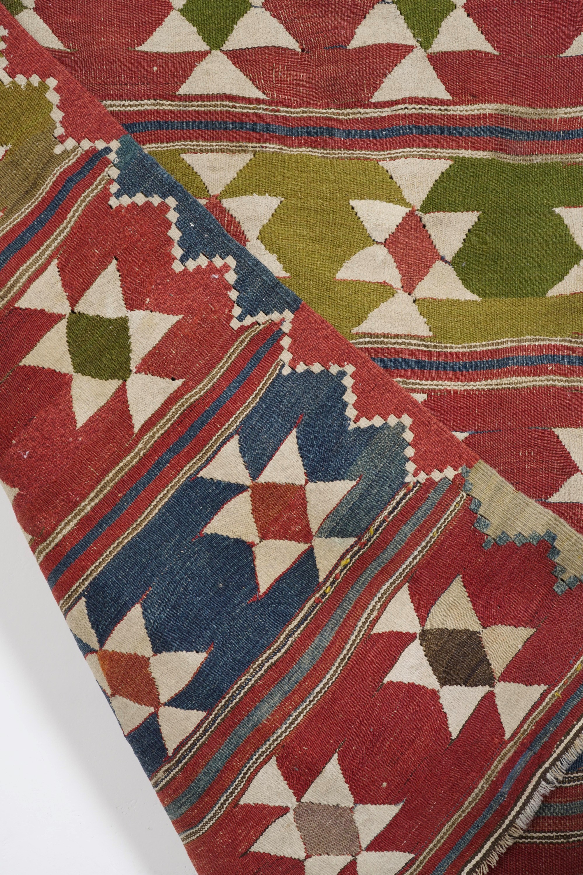 Kilim Anatolia, tessuto della seconda metà del XIX secolo, cm 132x170