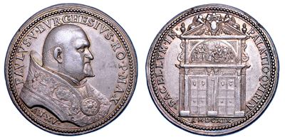 Stato Pontificio. Paolo V (camillo Borghese), 1605-1621. Medaglia Annuale in Argento 1619/a. XV. ...