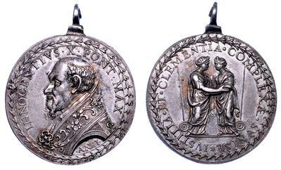 Stato Pontificio. Innocenzo X (giovanni Battista Pamphilj ), 1644-1655. Medaglia in Argento A. II...