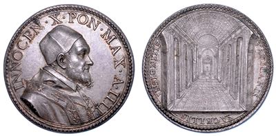 Stato Pontificio. Innocenzo X (giovanni Battista Pamphilj ), 1644-1655. Medaglia Annuale in Argen...