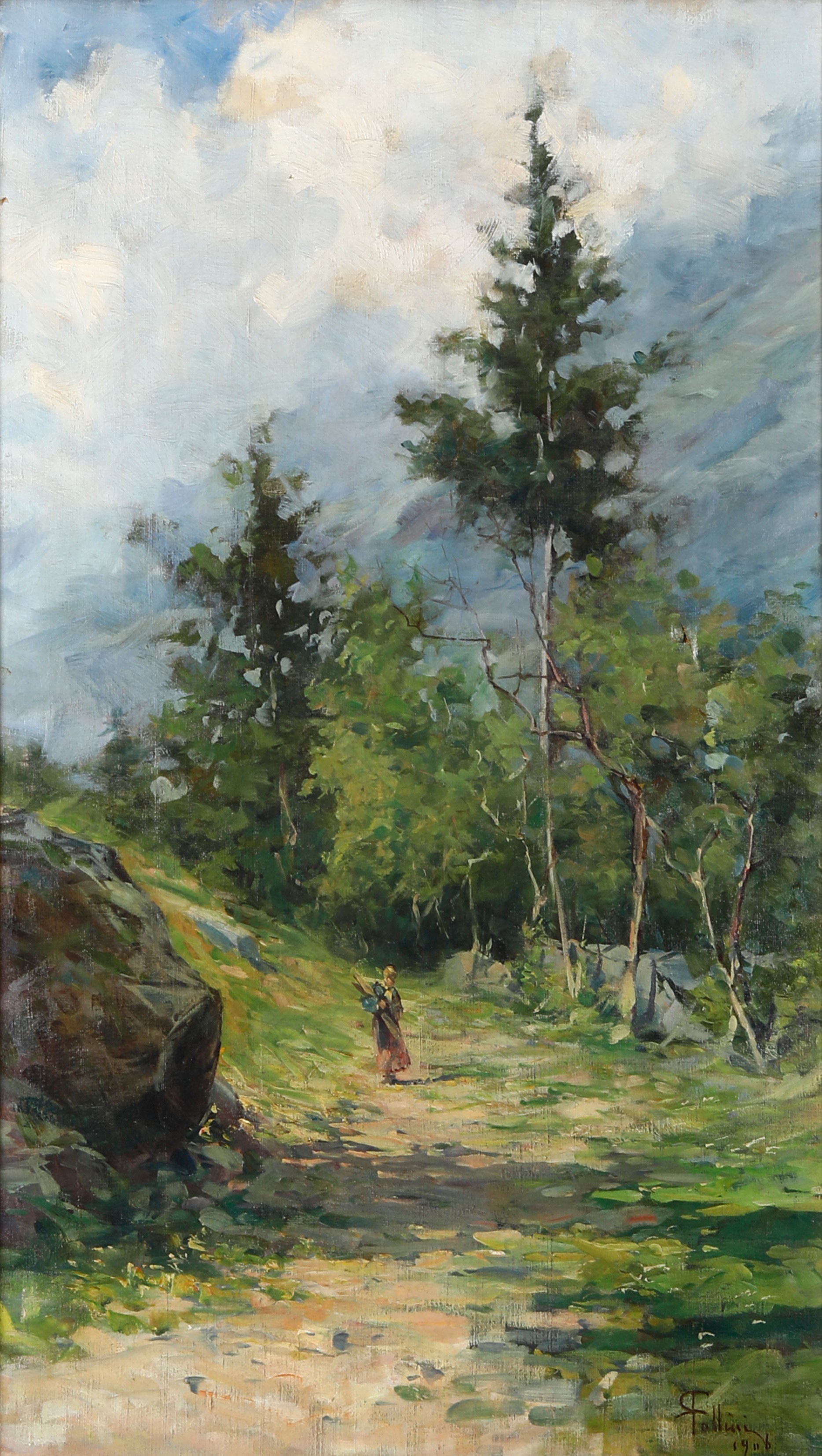 Carlo Follini - Paesaggio - olio su tela