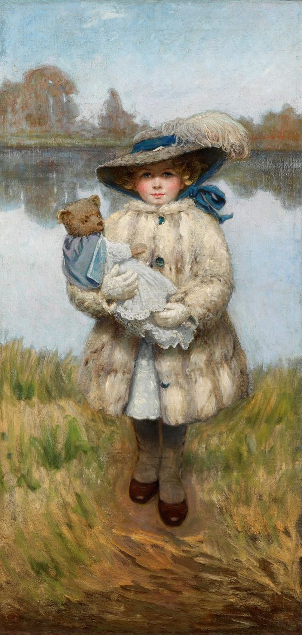 Walter John Donne - Bimba con orsacchiotto