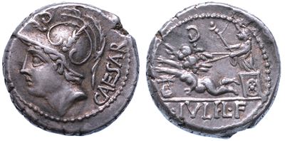 Julia. L. Iulius Caesar. Denario, 103 a.C.