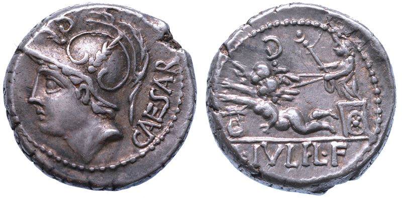 JULIA. L. Iulius Caesar. Denario, 103 a.C.  - Asta Numismatica - I - Cambi Casa d'Aste