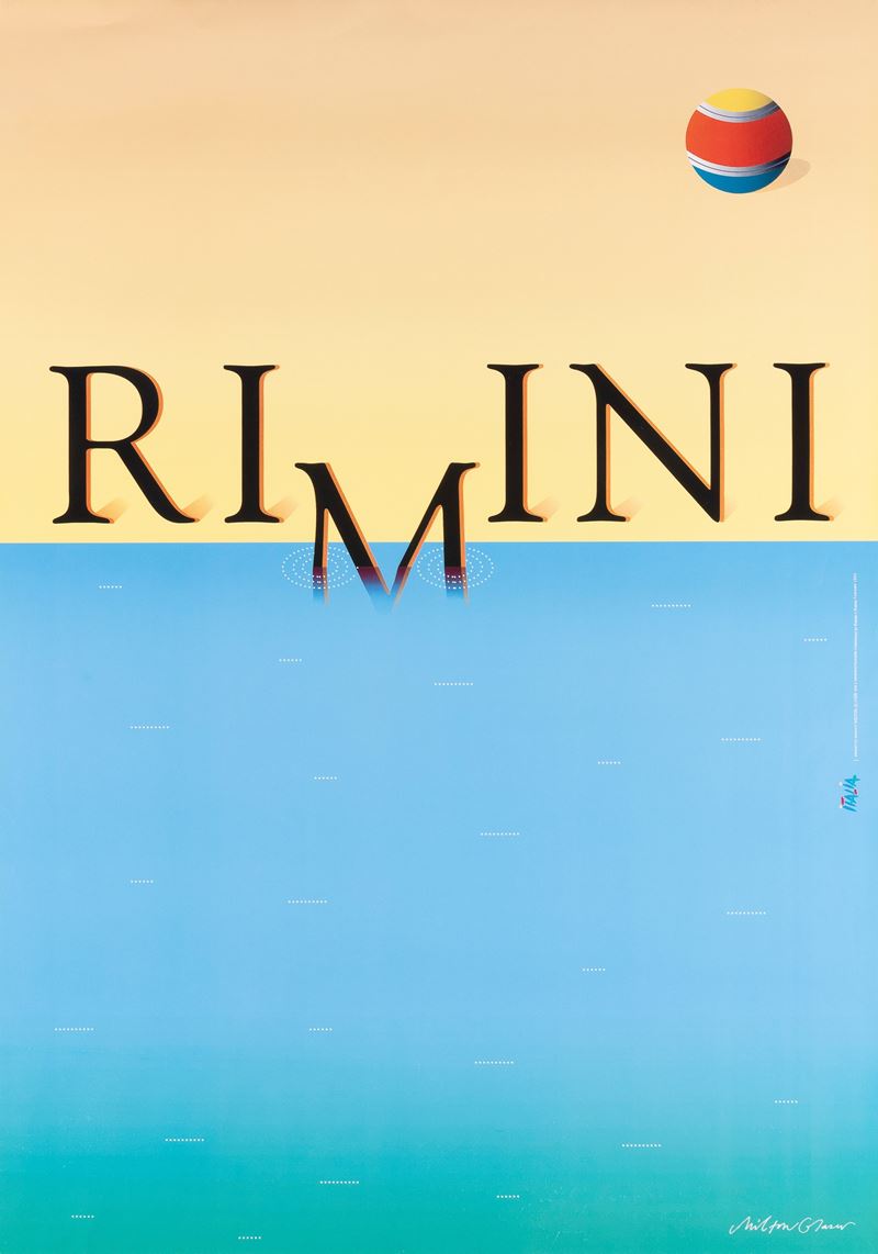 Milton Glaser : Rimini  - Asta Manifesti e Collectible - Cambi Casa d'Aste