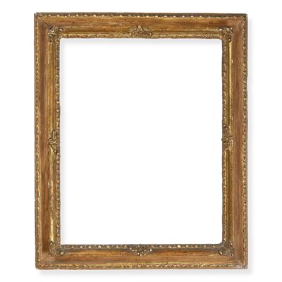 Cornice in Legno Laccato e Dorato con Decori in Pastiglia. XVIII Secolo