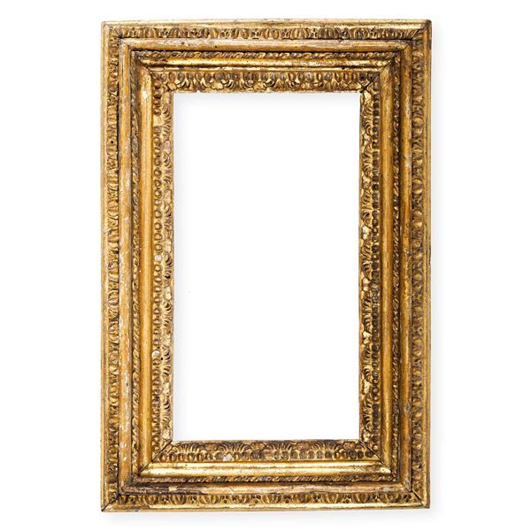 Cornice dorata a tre ordini di intaglio. Roma XVIII secolo