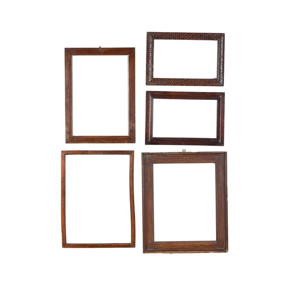 Cinque cornici. XIX secolo