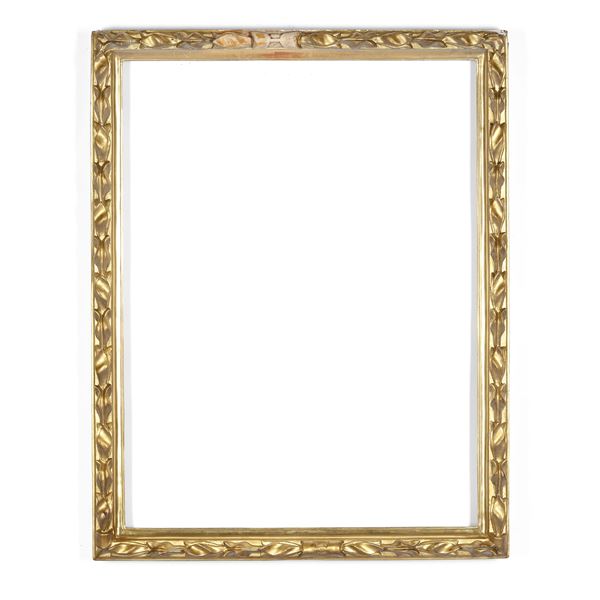 Cornice in legno intagliato e dorato, Emilia XVII secolo