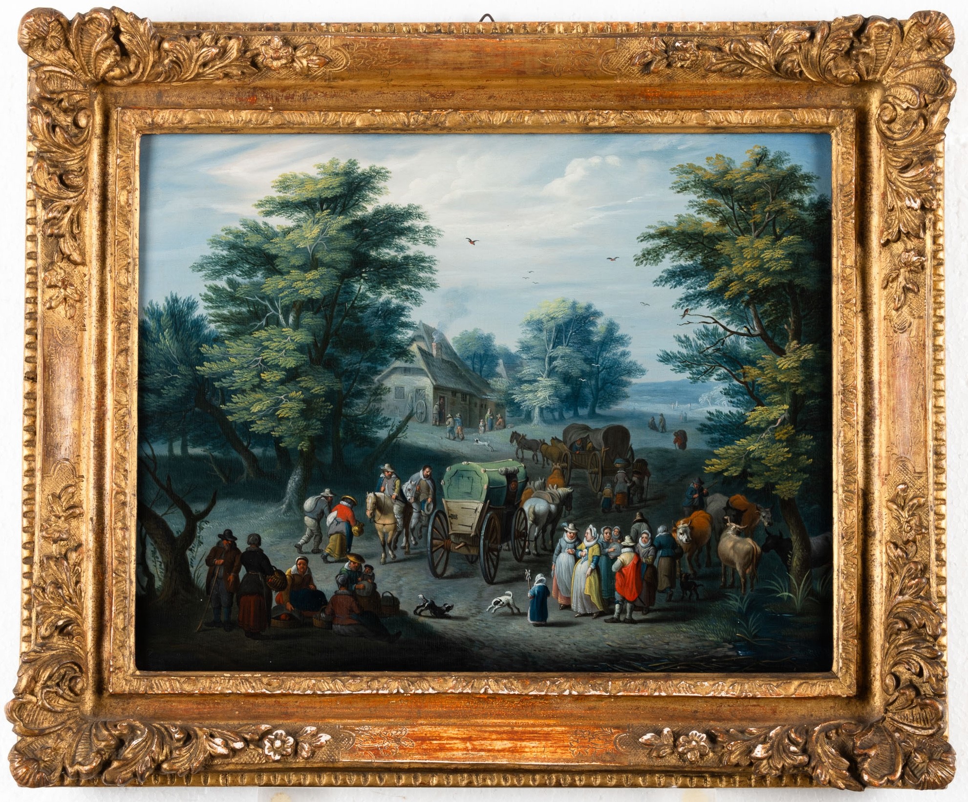 Peeter Gijsels - Paesaggio con Carovane e Popolani