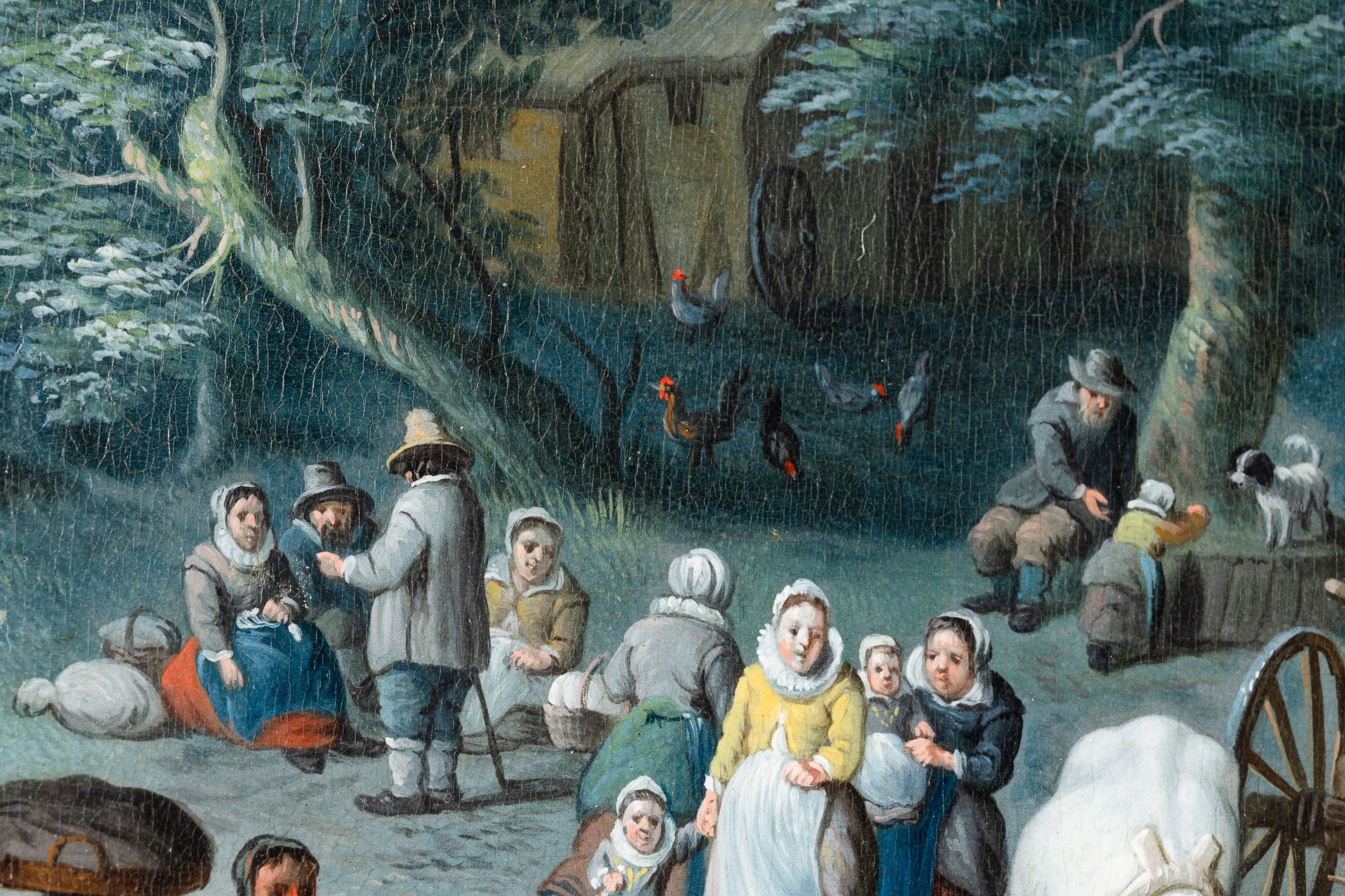 Peeter Gijsels - Paesaggio con Imbarcazioni e Figure sulla Riva