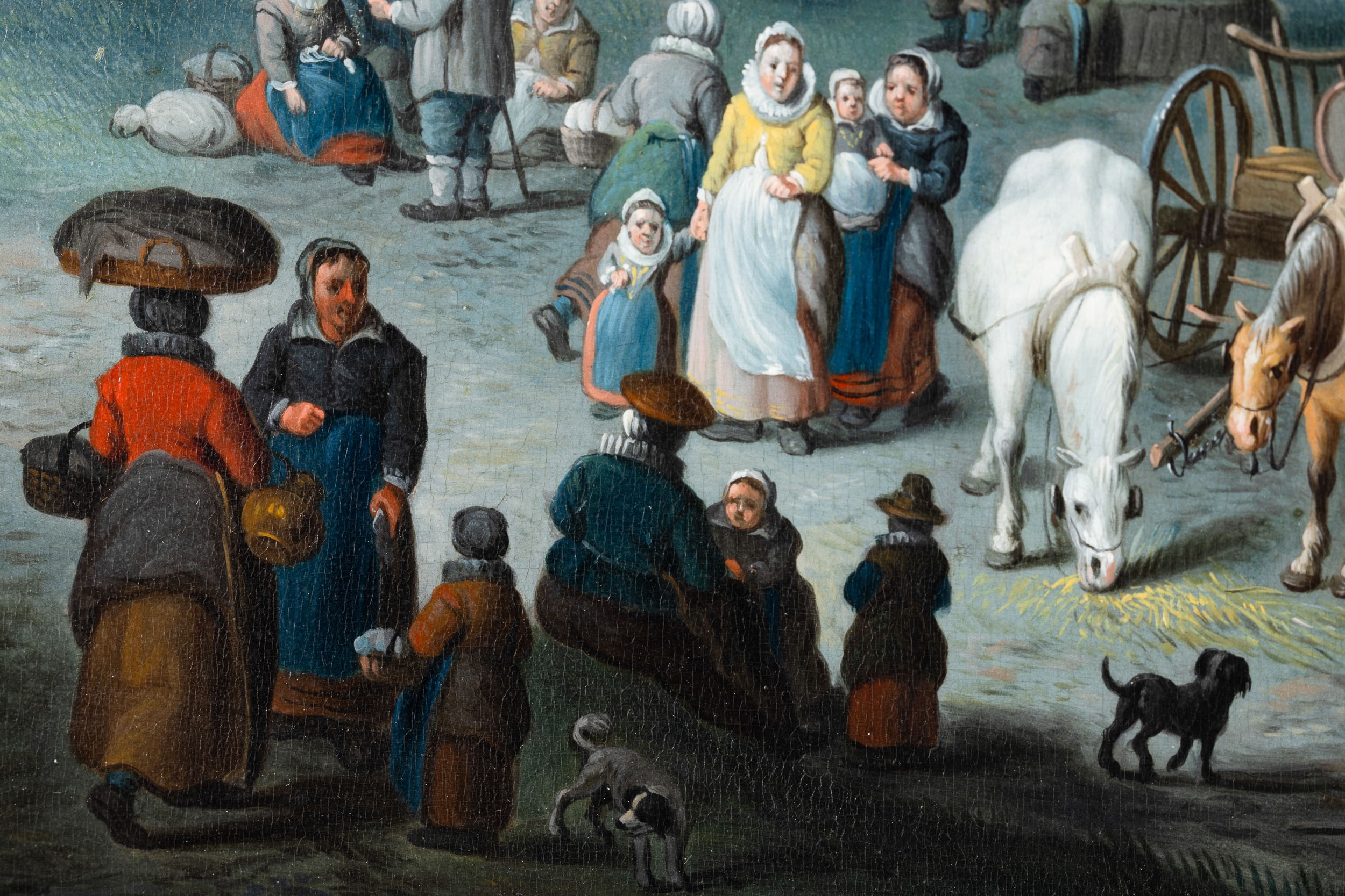 Peeter Gijsels - Paesaggio con Imbarcazioni e Figure sulla Riva