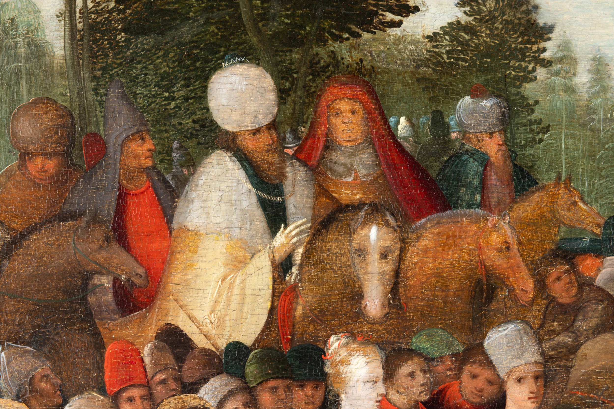 Jan Brueghel il Vecchio - La predica del Battista, olio su tavola