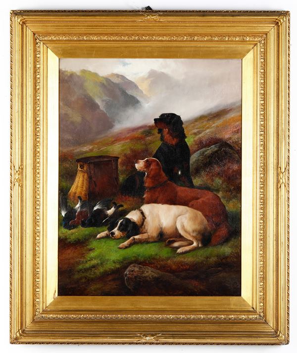 John Gifford (XIX-XX secolo) Cani con cacciagione