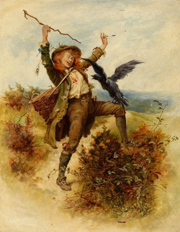 Frederick Barnard - Barnaby Rudge e la presa del corvo