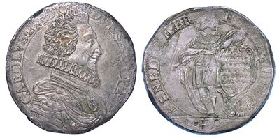 Casa Savoia. Carlo Emanuele i di Savoia, 1580-1630. Scudo 9 Fiorini 1629 (IV Tipo). Torino o Verc...
