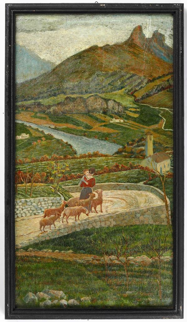 Carlo Rossi, 1914 Coppia di paesaggi di montagna