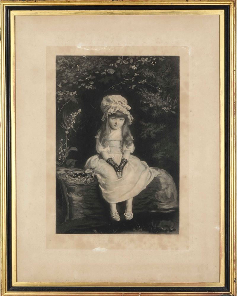 Cherry Ripe, incisione Bambina  - Asta Dipinti del XIX-XX Secolo - Cambi Casa d'Aste