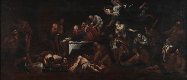 Scuola del XVII secolo Scena di martirio