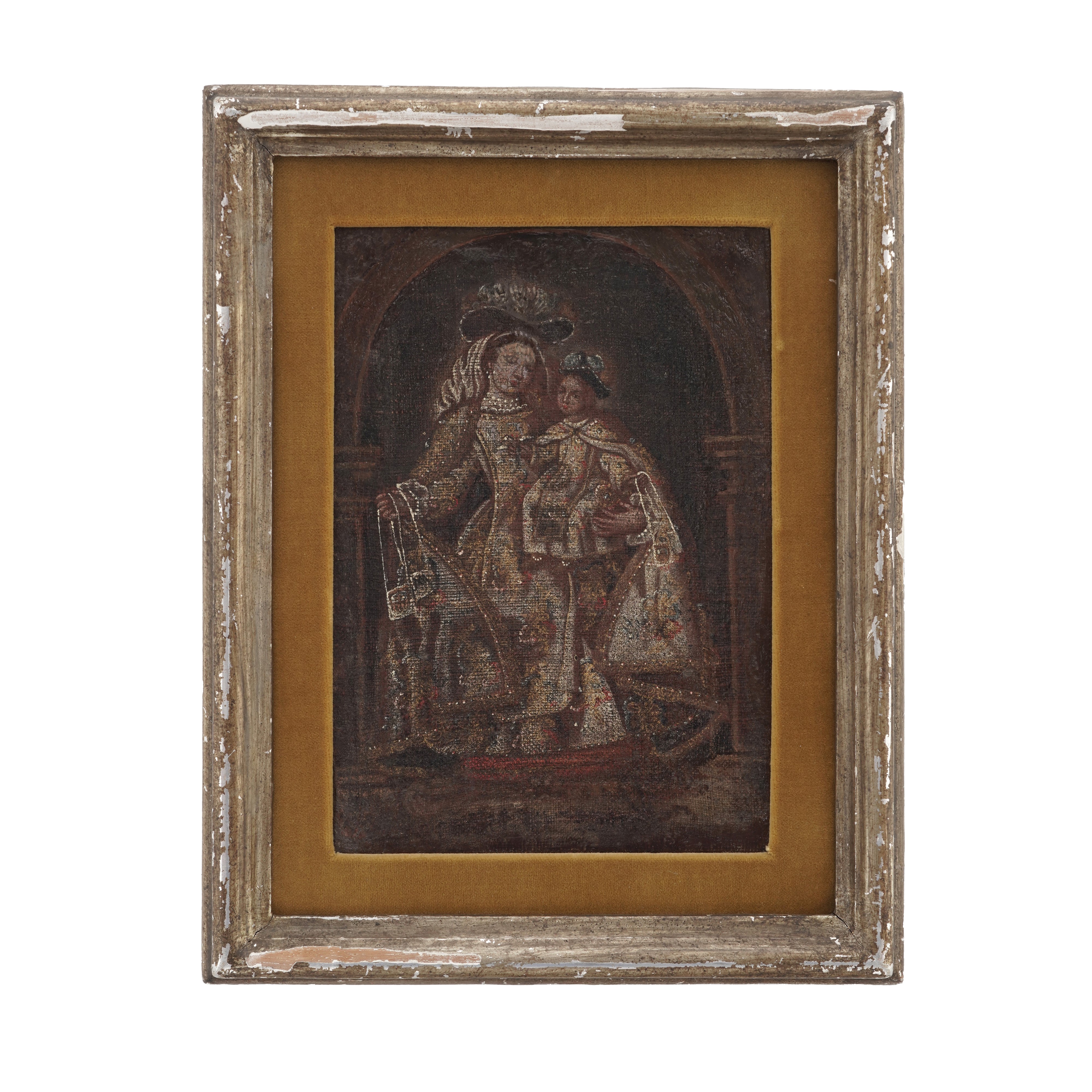 Scuola di Cuzco del XIX Secolo Madonna con Bambino
